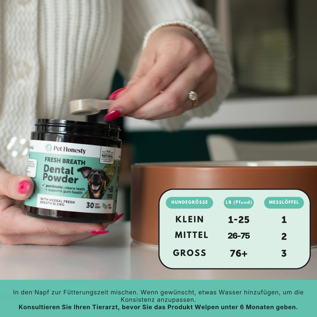 Pet Honesty – Zahnpulver für Hunde | Gesündere Maulpflege von innen