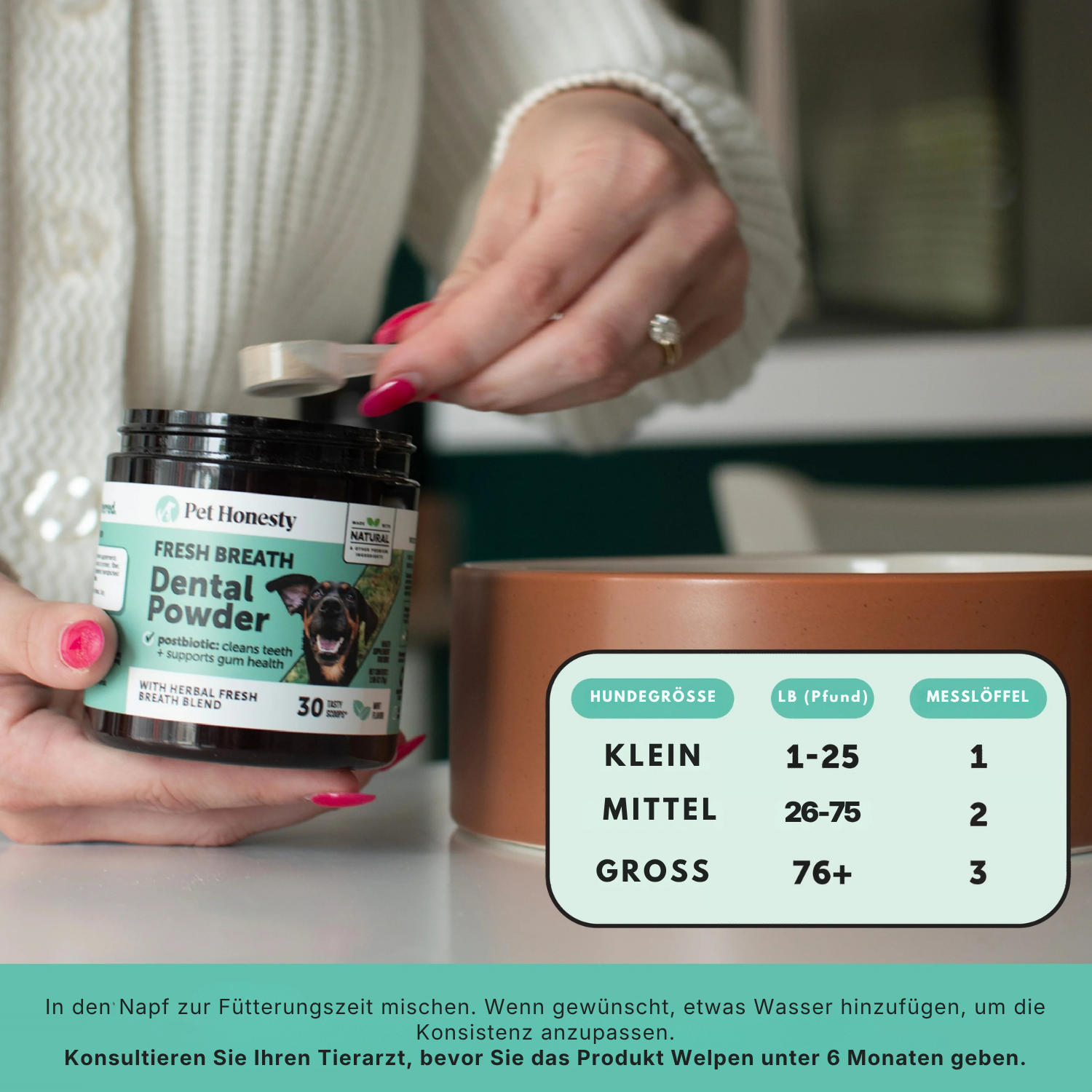 Pet Honesty – Zahnpulver für Hunde | Gesündere Maulpflege von innen